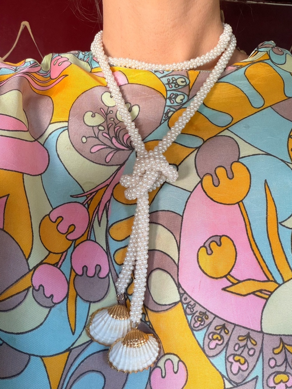 Vintage mermaidcore lariat necklace